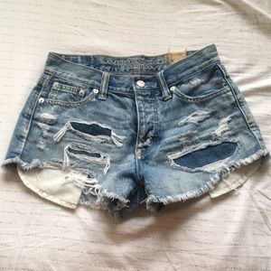 Distressed American Eagle jeans shorts